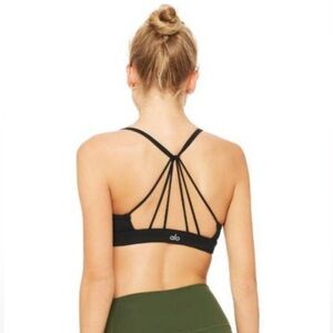 ALO strappy back black sports/yoga bra